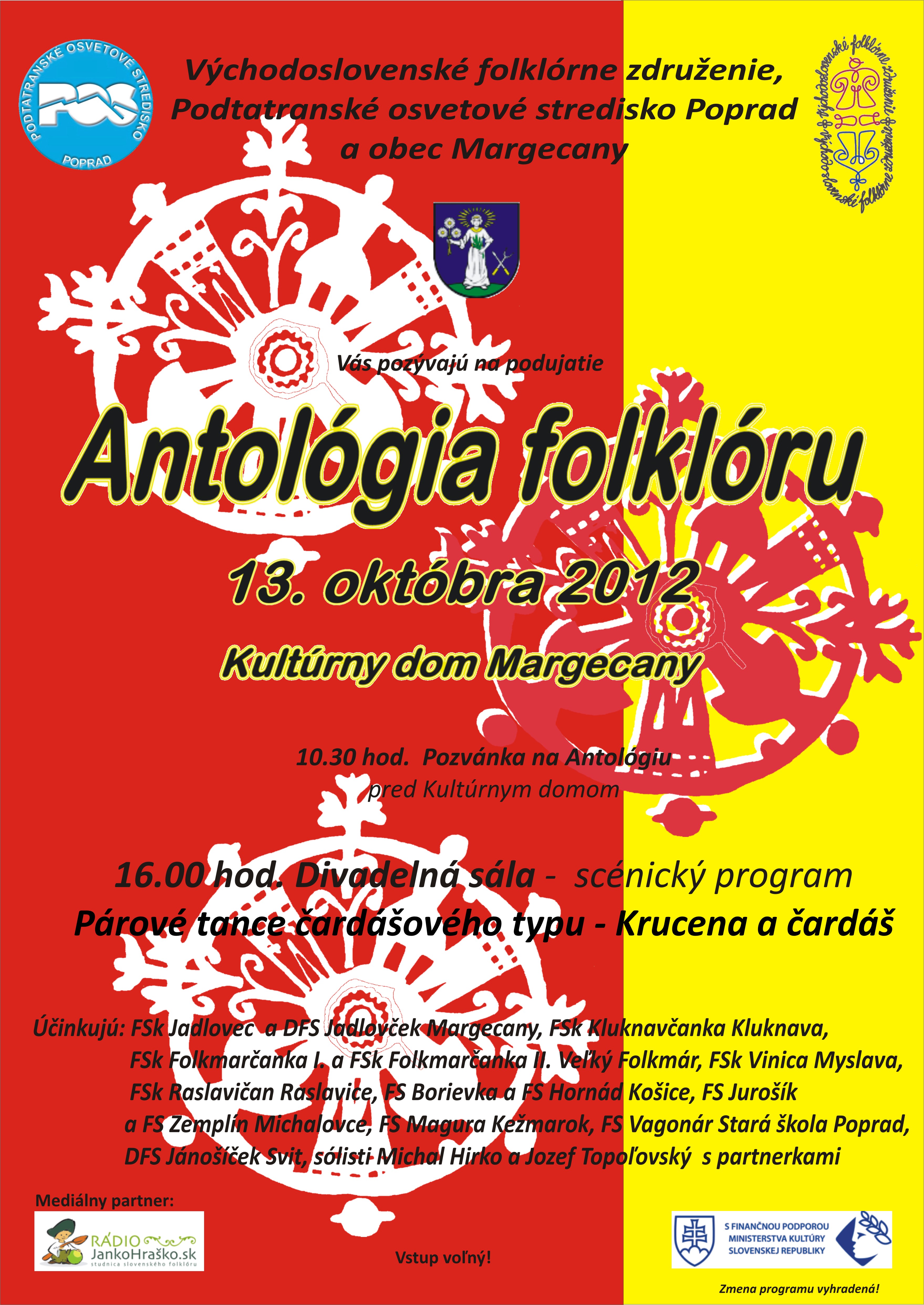 Plagát Antologia 2012